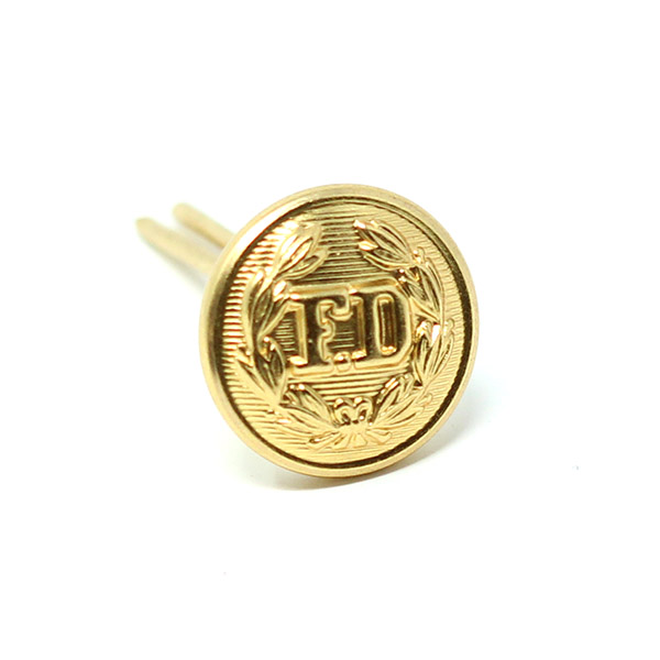 FD in Wreath Domed Hat Button